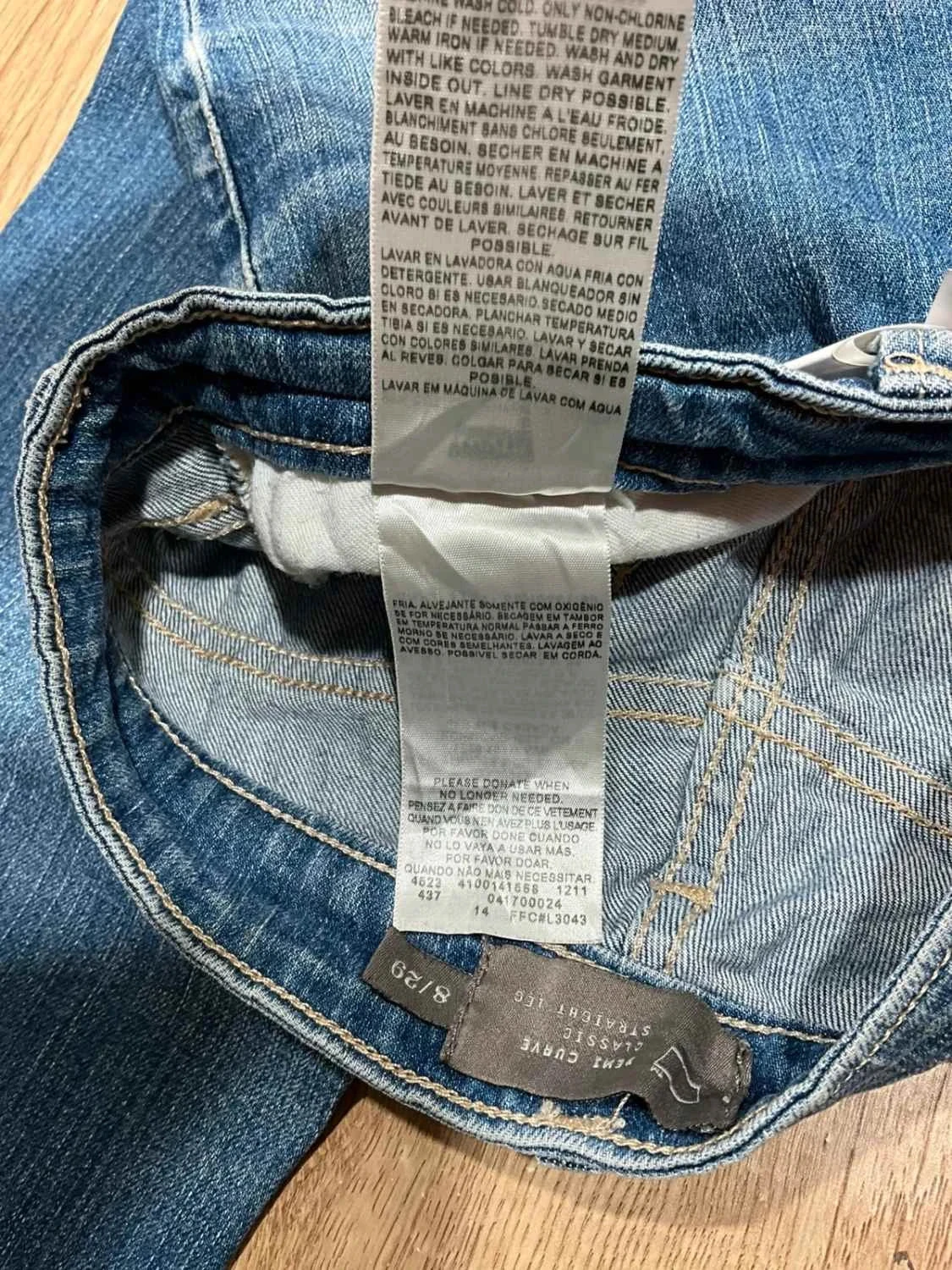 Jean Levi's Demi Curve Straight Leg Taille 8/29 Prepy Coton Bleu Lvf 002 – photo 11